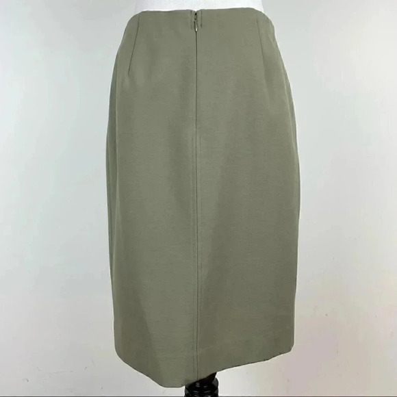 Carlisle womens skirt size 6 army green studded zippered pencil - Picture 5 of 12